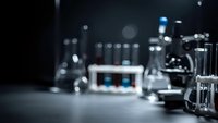 Professional recording studio with mixing equipment and blurred background lights creating atmospheric depth for music production and audio engineering projects.