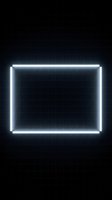 Glowing neon rectangle frame with bright white light on dark background, suitable for signage, digital design, and modern advertising layouts.