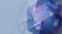 Abstract geometric shapes with translucent layers in blue and purple tones, featuring soft bokeh light effects and modern design elements for tech and corporate backgrounds.