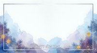 Happy New Year greeting card with watercolor winter landscape, golden ornaments, pine branches, and festive decorative elements on isolated white background for seasonal design projects.