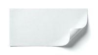Blank white paper sheet with curled corner edge isolated on transparent background for graphic design projects and presentations.