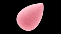 Pink makeup sponge isolated on transparent background, ready for beauty product design, t-shirt graphics, clipart, stickers, sublimation, and print-on-demand applications.