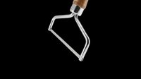 Stainless steel bow saw with wooden handle isolated on transparent background, ready for clipart, print-on-demand, sublimation, t-shirt design and digital crafts.