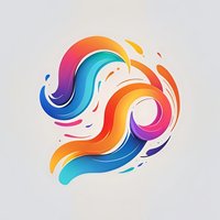 Vibrant fluid abstract shape with dynamic swirling motion in rainbow colors on light background, modern gradient waves create flowing artistic composition.