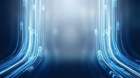 Futuristic blue digital technology background with glowing circuit lines and modern tech elements for presentations and design projects.