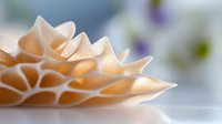 Delicate pasta sheets with wavy edges create elegant curves and folds, captured in soft natural lighting against blurred floral background, showcasing culinary artistry.
