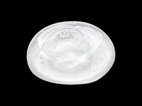 Clear plastic dome lid with center knob, isolated on transparent background, ready for packaging design, product mockups, print-on-demand, and commercial use applications.