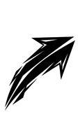 Dynamic arrow icon with lightning bolt design, isolated on white background. Suitable for business growth, speed, and forward momentum concepts for web and print design.