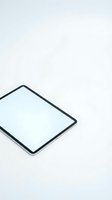 Modern tablet computer with blank white screen on clean white background for digital mockup and app presentation designs.