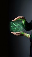 Businessman hands protecting glowing GDPR compliance holographic interface with data protection symbols and privacy regulations on dark background.