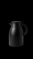Matte black thermal carafe isolated on transparent background, ready for t-shirt design, clipart, stickers, print on demand, and sublimation projects.