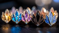 Elegant lotus flower metal pins with colorful enamel finishes arranged in artistic display. Decorative jewelry accessories for fashion and style.