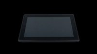 Digital tablet with dark screen isolated on transparent background, ready for T-shirt design, clipart, stickers, print on demand, and sublimation use.