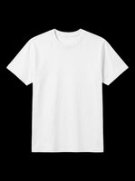 Blank white t-shirt isolated on transparent background, ready for custom design, sublimation, print-on-demand, and apparel projects.