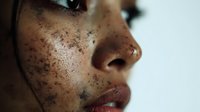 Young adult male with freckles and light skin tone in profile view, suitable for skincare, dermatology, beauty, and cosmetic product marketing materials.
