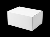 White blank cardboard box isolated on transparent background, ready for mockup, packaging design, clipart, print on demand, stickers, and T-shirt design use.