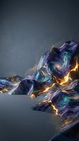 Abstract cosmic fabric with glowing edges floating in space with purple blue galaxy patterns and golden light effects for digital art backgrounds.