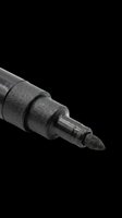 Black permanent marker with fine tip isolated on transparent background, ready for clipart, t-shirt design, print-on-demand products, stickers, and sublimation projects.
