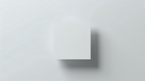 Minimalist geometric square shape with shadow on light gray background for modern design projects and contemporary branding materials.