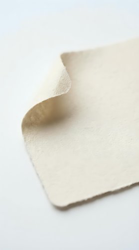 Cream colored textured paper with curved fold creating elegant shadow and depth on white background for design projects.
