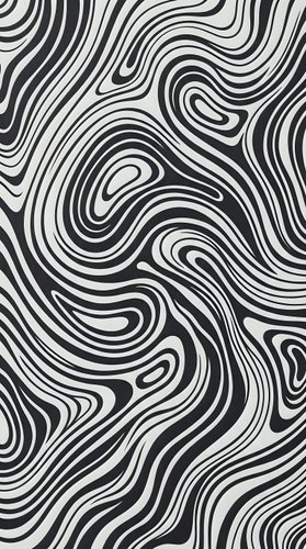 Abstract black and white swirling lines creating fluid organic pattern for modern design backgrounds and contemporary artistic projects.