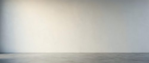 Empty minimalist interior room with white walls and concrete floor for product display and modern design presentations.