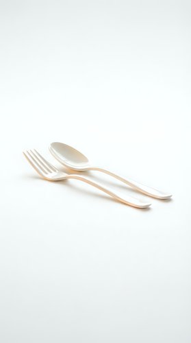 Wooden fork and spoon set isolated on white background for eco-friendly dining and sustainable kitchen utensils design projects.