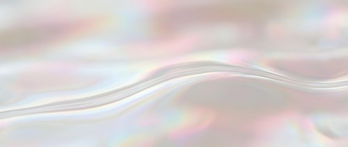 Abstract holographic waves with iridescent pearl colors flowing smoothly across soft pastel background for modern digital design and creative projects.