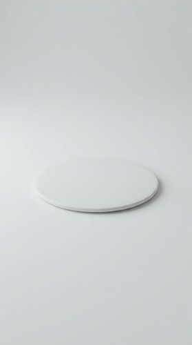 White circular platform podium stage on neutral gray background for product display presentation and marketing showcase.