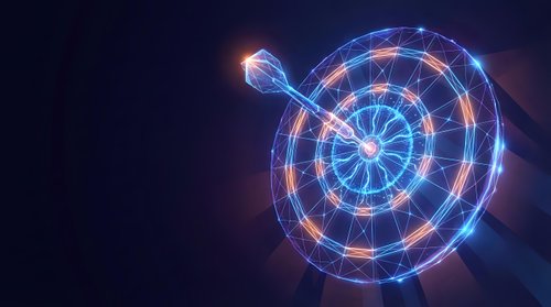 Futuristic spiral energy vortex with glowing blue and orange light effects on dark background for technology and science fiction concepts.