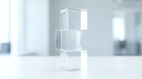 Clear glass cosmetic bottle with pump dispenser on white surface in bright modern interior for skincare and beauty product packaging.