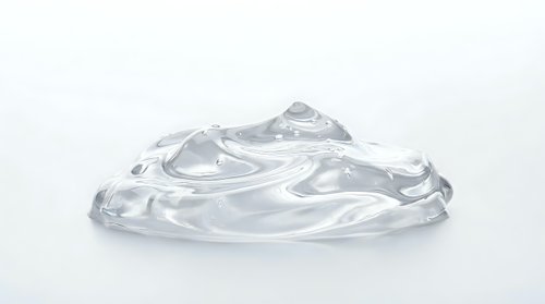 Transparent gel or clear cosmetic serum isolated on white background, suitable for skincare product packaging, beauty advertising, and design applications.