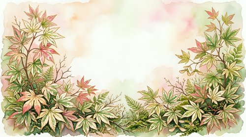 Autumn foliage frame with colorful leaves in watercolor style on isolated white background, ready for design projects, invitations, and seasonal graphics.