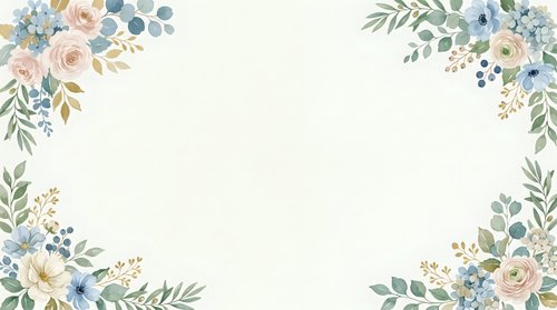Watercolor floral frame with roses, eucalyptus, and wildflowers on isolated white background, ready for wedding invitations, greeting cards, and design projects.