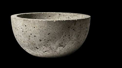 Rustic concrete bowl isolated on transparent background, ready for T-shirt design, stickers, clipart, print on demand, and sublimation projects.