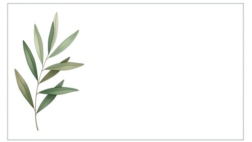 Elegant olive branch with green leaves isolated on white background for natural design projects and botanical illustrations.