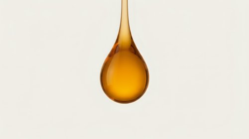 Golden honey drop falling isolated on light background for natural sweetness and organic food concepts.