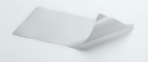 White blank paper sheets with curled corner isolated on white background for mockup and design projects.